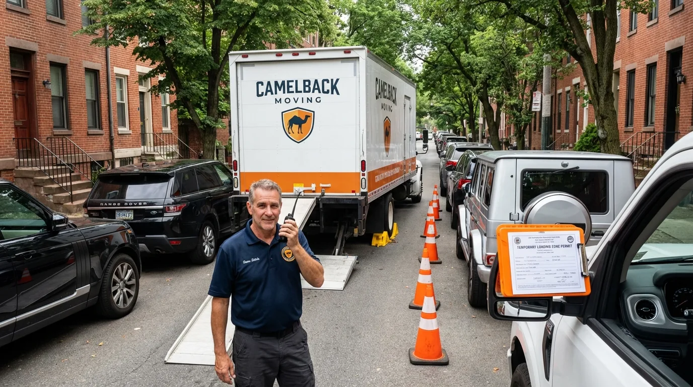 City street loading permit setup in Hasbrouck Heights, NJ